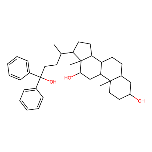 3,12-Dihydroxy-nor-cholanyldiphenylcarbinol structure