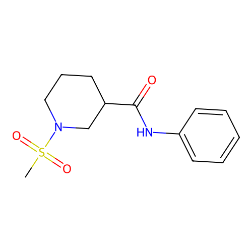 1-(methylsulfonyl)-N-phenylpiperidine-3-carboxamide structure