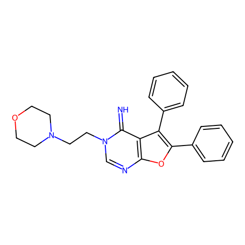 3-(2-Morpholin-4-ylethyl)-5,6-diphenylfuro[2,3-d]pyrimidin-4-imine structure