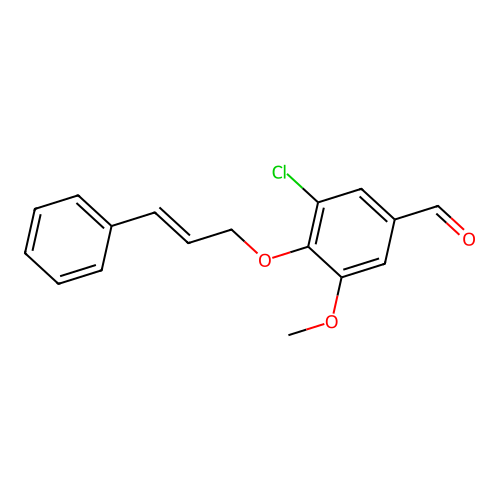 3-Chloro-5-methoxy-4-[(3-phenyl-2-propen-1-yl)oxy]benzaldehyde structure
