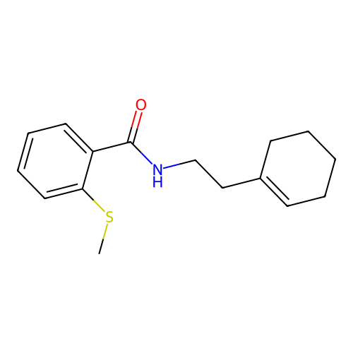 N-[2-(cyclohexen-1-yl)ethyl]-2-methylsulfanylbenzamide structure