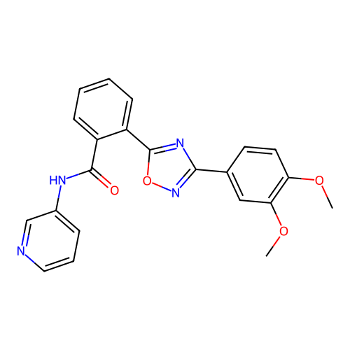 2-[3-(3,4-dimethoxyphenyl)-1,2,4-oxadiazol-5-yl]-N-3-pyridinylbenzamide structure