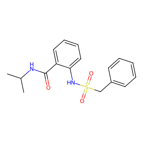2-(benzylsulfonylamino)-N-propan-2-ylbenzamide structure