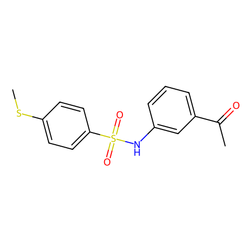 N-(3-acetylphenyl)-4-methylsulfanylbenzenesulfonamide structure