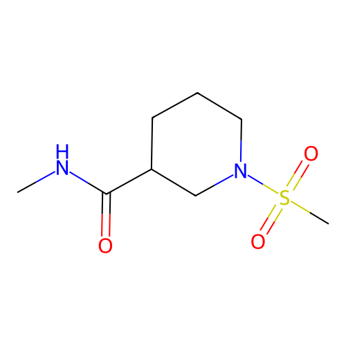 N-Methyl-1-(methylsulfonyl)piperidine-3-carboxamide structure