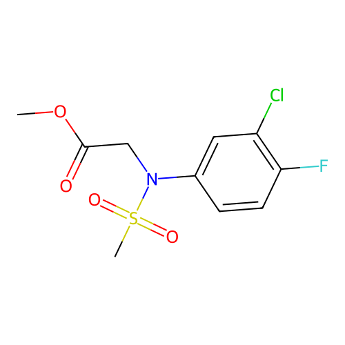 Methyl N-(3-chloro-4-fluorophenyl)-N-(methylsulfonyl)glycinate structure