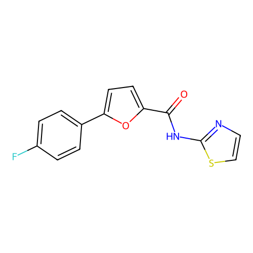 5-(4-fluorophenyl)-N-(1,3-thiazol-2-yl)furan-2-carboxamide structure
