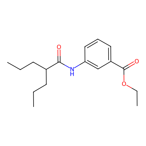 Ethyl 3-(2-propylpentanoylamino)benzoate structure