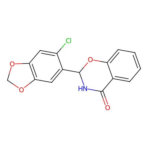 2-(6-Chloro-1,3-benzodioxol-5-yl)-2,3-dihydro-1,3-benzoxazin-4-one structure