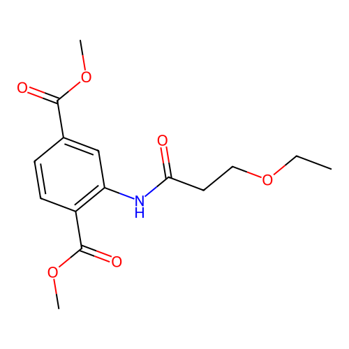 Methyl 3-(3-ethoxypropanoylamino)-4-(methoxycarbonyl)benzoate structure