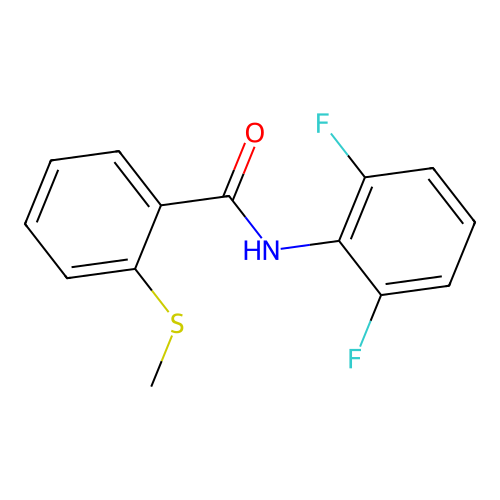 N-(2,6-difluorophenyl)-2-methylsulfanylbenzamide structure
