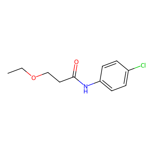 N-(4-chlorophenyl)-3-ethoxypropanamide structure