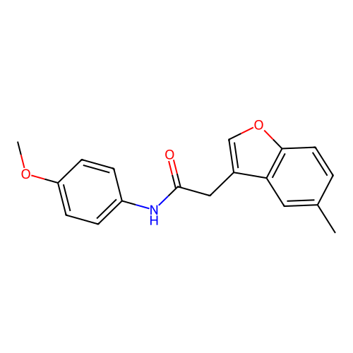N-(4-methoxyphenyl)-2-(5-methyl-1-benzofuran-3-yl)acetamide structure