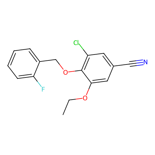 3-Chloro-5-ethoxy-4-[(2-fluorophenyl)methoxy]benzonitrile structure