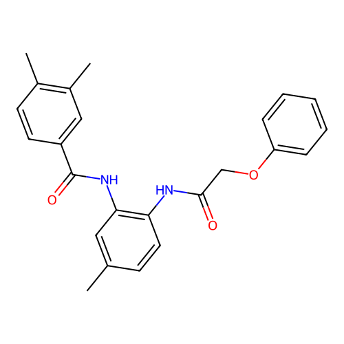 3,4-dimethyl-N-[5-methyl-2-[(2-phenoxyacetyl)amino]phenyl]benzamide structure