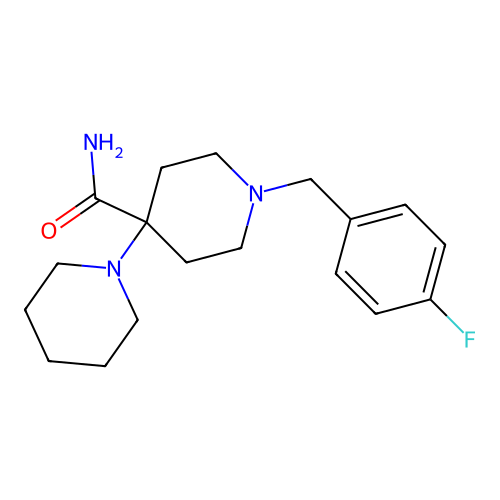 1'-(4-Fluorobenzyl)-1,4'-bipiperidine-4'-carboxamide structure