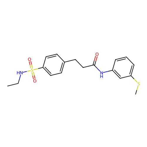 3-[4-(ethylsulfamoyl)phenyl]-N-(3-methylsulfanylphenyl)propanamide structure