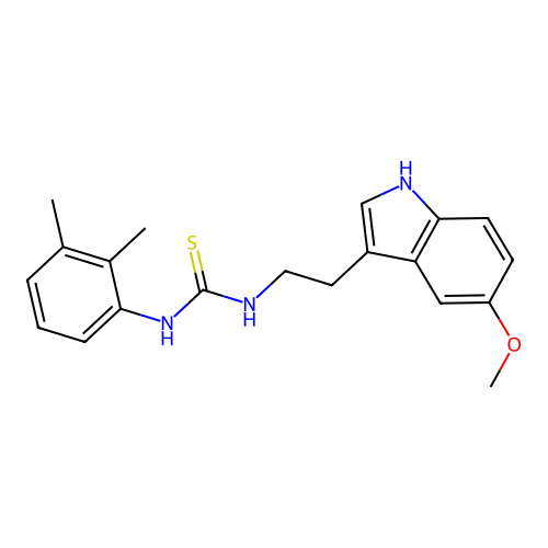1-(2,3-dimethylphenyl)-3-[2-(5-methoxy-1H-indol-3-yl)ethyl]thiourea structure