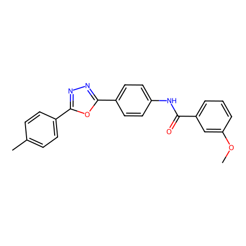 3-methoxy-N-[4-[5-(4-methylphenyl)-1,3,4-oxadiazol-2-yl]phenyl]benzamide structure