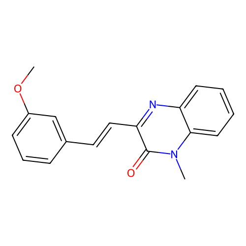 3-[(E)-2-(3-methoxyphenyl)ethenyl]-1-methylquinoxalin-2-one structure