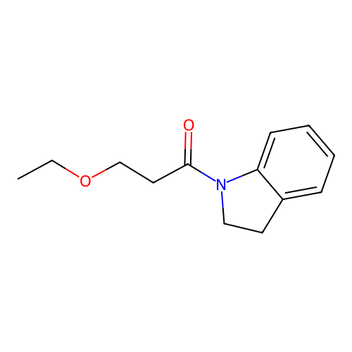 1-(2,3-dihydro-1H-indol-1-yl)-3-ethoxypropan-1-one structure