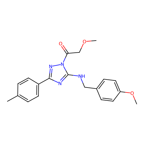 1-(methoxyacetyl)-N-(4-methoxybenzyl)-3-(4-methylphenyl)-1H-1,2,4-triazol-5-amine structure