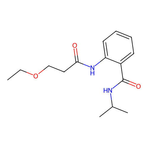 2-(3-ethoxypropanoylamino)-N-propan-2-ylbenzamide structure