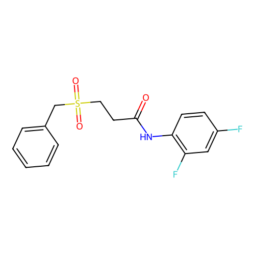 3-(benzylsulfonyl)-N-(2,4-difluorophenyl)propanamide structure