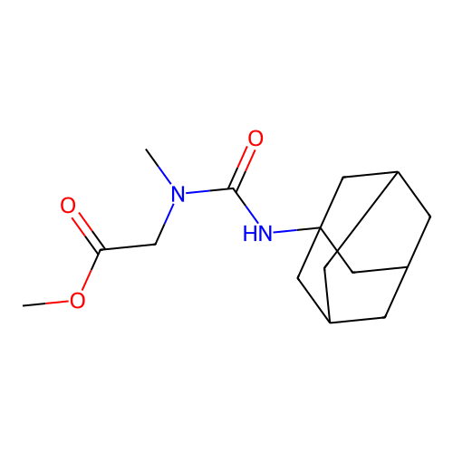 Methyl 2-[1-adamantylcarbamoyl(methyl)amino]acetate structure