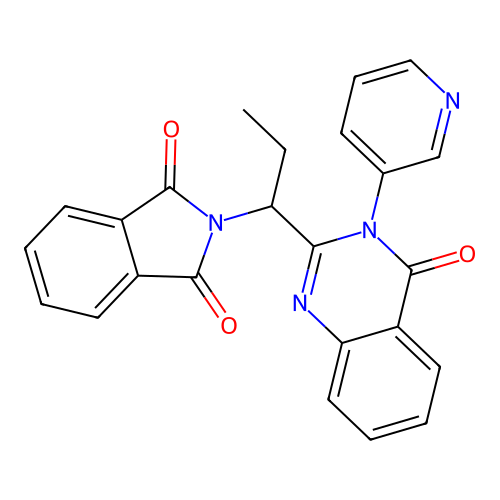2-[1-(4-Oxo-3-pyridin-3-ylquinazolin-2-yl)propyl]isoindole-1,3-dione structure