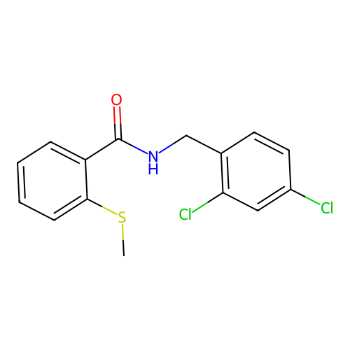 N-(2,4-dichlorobenzyl)-2-(methylsulfanyl)benzamide structure