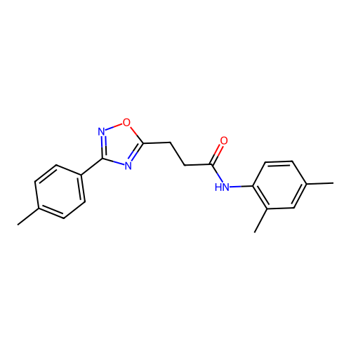 N-(2,4-dimethylphenyl)-3-[3-(4-methylphenyl)-1,2,4-oxadiazol-5-yl]propanamide structure