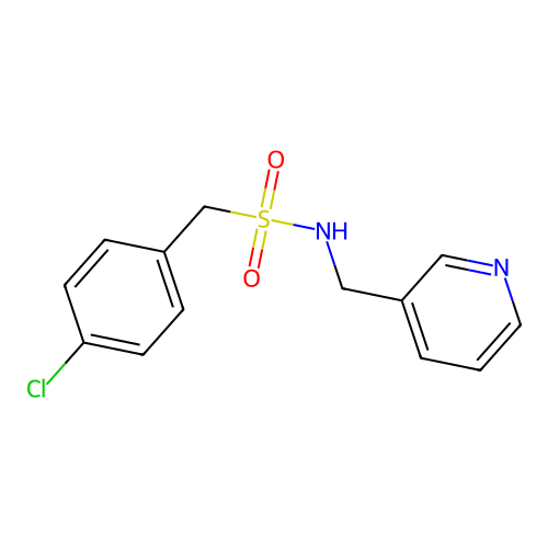 1-(4-chlorophenyl)-N-(pyridin-3-ylmethyl)methanesulfonamide structure