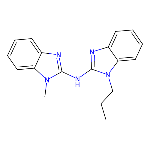 1-methyl-N-(1-propylbenzimidazol-2-yl)benzimidazol-2-amine structure