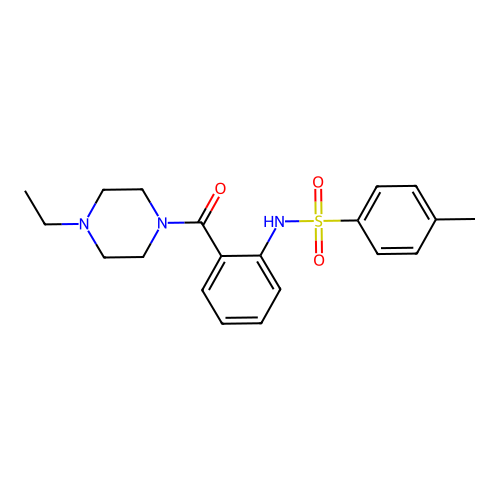 N-[2-(4-ethylpiperazine-1-carbonyl)phenyl]-4-methylbenzenesulfonamide structure