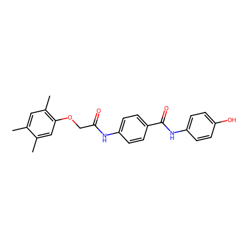 N-(4-hydroxyphenyl)-4-[[2-(2,4,5-trimethylphenoxy)acetyl]amino]benzamide structure