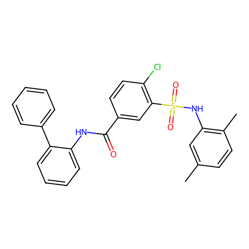 4-chloro-3-[(2,5-dimethylphenyl)sulfamoyl]-N-(2-phenylphenyl)benzamide structure