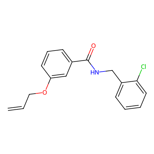 N-[(2-氯苯基)甲基]-3-丙烯oxy苯甲酰胺 structure