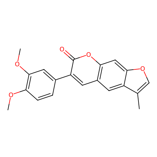 6-(3,4-dimethoxyphenyl)-3-methyl-7H-furo[3,2-g]chromen-7-one structure