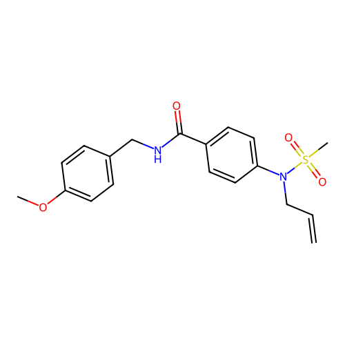 N-[(4-methoxyphenyl)methyl]-4-[methylsulfonyl(prop-2-enyl)amino]benzamide structure