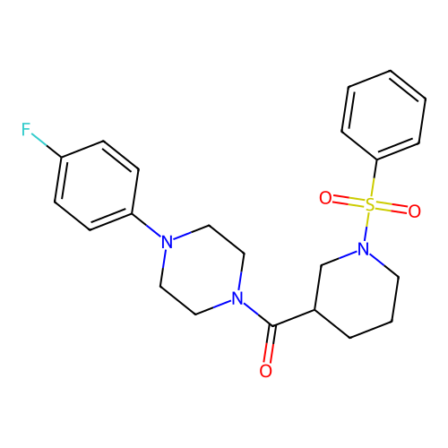 [1-(Benzenesulfonyl)piperidin-3-yl]-[4-(4-fluorophenyl)piperazin-1-yl]methanone structure