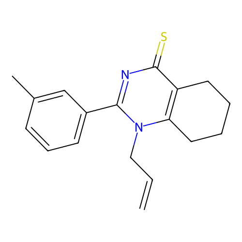 1-allyl-2-(m-tolyl)-5,6,7,8-tetrahydroquinazoline-4(1H)-thione structure