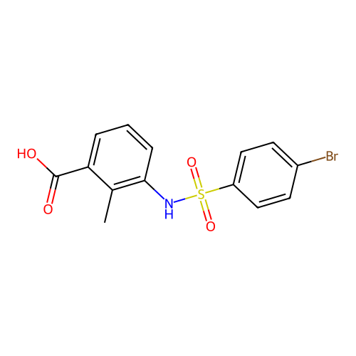 3-{[(4-Bromophenyl)sulfonyl]amino}-2-methylbenzoic acid structure