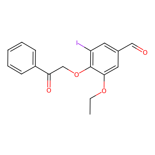 3-Ethoxy-5-iodo-4-(2-oxo-2-phenylethoxy)benzaldehyde structure