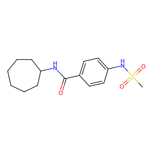 N-cycloheptyl-4-[(methylsulfonyl)amino]benzamide structure
