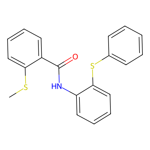 2-methylsulfanyl-N-(2-phenylsulfanylphenyl)benzamide structure