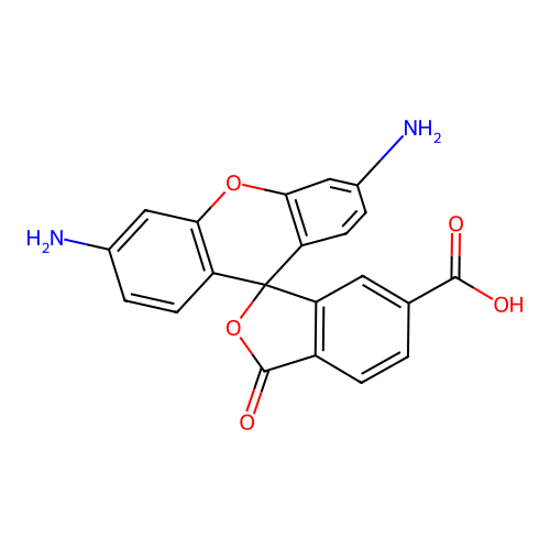 3',6'-diamino-3-oxo-3H-spiro[isobenzofuran-1,9'-xanthene]-6-carboxylic acid structure