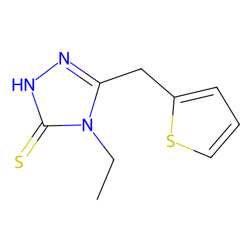 4-ethyl-5-(thien-2-ylmethyl)-4H-1,2,4-triazole-3-thiol structure
