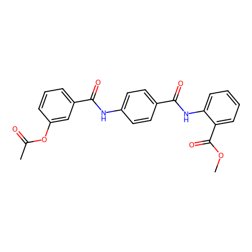 methyl 2-(4-(3-acetoxybenzamido)benzamido)benzoate structure