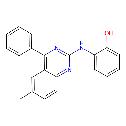 2-[(6-Methyl-4-phenylquinazolin-2-yl)amino]phenol structure